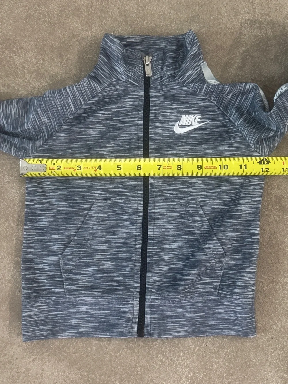 Nike Toddler 2T Gray Marled Track Suit Set Jacket Jogger Pants Logo Tape - Picture 4 of 7